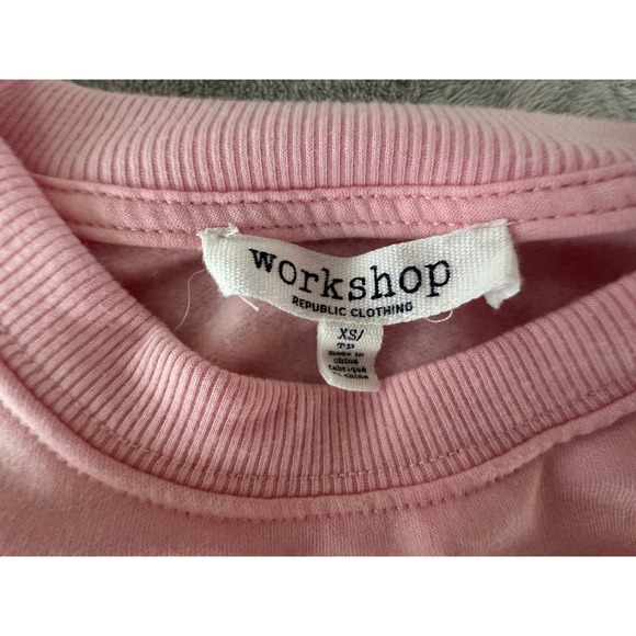 Workshop Republic Clothing Mama Pullover Pink Sweatshirt Size Womens XS - Picture 4 of 7